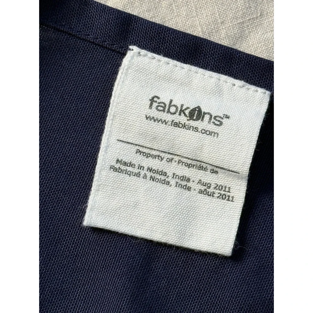 Pottery Barn Kids Napkins OS Navy Blue Baseball Organic Cotton Fabkins Set of 4